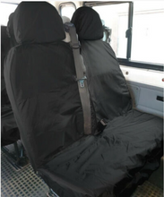 Load image into Gallery viewer, Ford Transit MK7 Minibus INKA Front & Rear Waterproof Seat Covers In Black MY 2010 - 2014