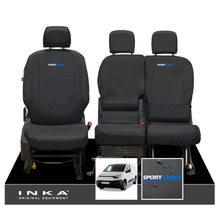 Load image into Gallery viewer, Fiat Doblo INKA Front 1+2 Tailored Waterproof Seat Covers Black MY-2022 Onwards - Sport-Series Embroidery
