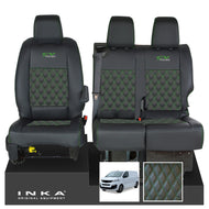 Fiat Scudo INKA Front 1+2 Bentley Diamond Quilt Leatherette Tailored Seat Covers Black MY22 To Present