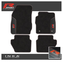 Load image into Gallery viewer, Ford Fiesta MK7 Tailored Car Mats (Front &amp; Rear Set) with Premium Carpet &amp; OEM Leatherette Fits MY11 to MY17
