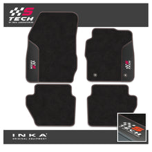Load image into Gallery viewer, Ford Fiesta MK7 Tailored Car Mats (Front &amp; Rear Set) with Premium Carpet &amp; OEM Leatherette Fits MY11 to MY17
