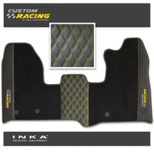 Load image into Gallery viewer, Ford Transit Custom INKA Custom Racing Bentley Leatherette Front Tailored Carpet Mat Black MY12-23
