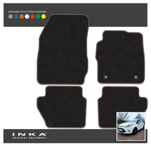 Load image into Gallery viewer, Ford Fiesta MK7 Front &amp; Rear Premium Tailored Carpet Mat Set with 7x Stitch Colours Fits MY11 to MY17
