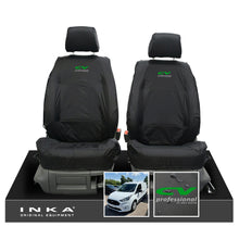 Load image into Gallery viewer, Ford Transit Connect MK3 Front 1+1 INKA Tailored Waterproof Seat Covers Set Black MY2024 Onwards
