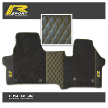 Load image into Gallery viewer, The All New Ford Transit Custom INKA R-Sport Bentley Leatherette Front Tailored Carpet Floor Mat Black MY24 Onwards
