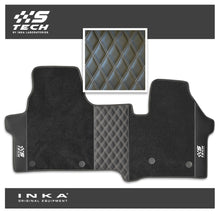 Load image into Gallery viewer, The All New Ford Transit Custom INKA S-Tech Bentley Leatherette Front Tailored Carpet Floor Mat Black MY24 Onwards
