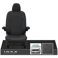 The All New Ford Transit Custom INKA Single Driver Tailored Waterproof Seat Cover Black MY-2024 Onwards