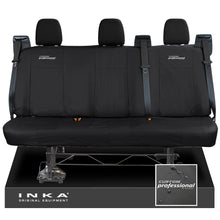 Load image into Gallery viewer, Ford Transit Custom INKA Rear Triple Tailored Waterproof Seat Covers Black MY-12-25 (Choice of 7 Colours)

