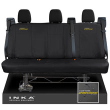 Load image into Gallery viewer, Ford Transit Custom INKA Rear Triple Tailored Waterproof Seat Covers Black MY-12-25 (Choice of 7 Colours)
