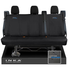 Load image into Gallery viewer, Ford Transit Custom INKA Rear Triple Tailored Waterproof Seat Covers Black MY-12-25 (Choice of 7 Colours)
