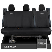Load image into Gallery viewer, Ford Transit Custom INKA Rear Triple Tailored Waterproof Seat Covers Black MY-12-25 (Choice of 7 Colours)
