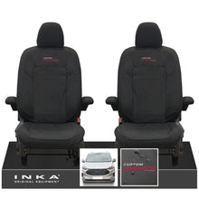 Load image into Gallery viewer, The All New Ford Transit Custom INKA Front Pair Tailored Waterproof Seat Covers Set Black MY-2024 Onwards
