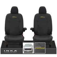 Load image into Gallery viewer, The All New Ford Transit Custom INKA Front Pair Tailored Waterproof Seat Covers Set Black MY-2024 Onwards
