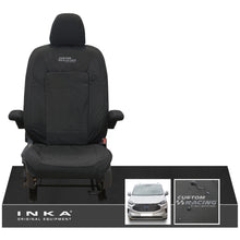 Load image into Gallery viewer, The All New Ford Transit Custom INKA Single Driver Tailored Waterproof Seat Cover Black MY-2024 Onwards
