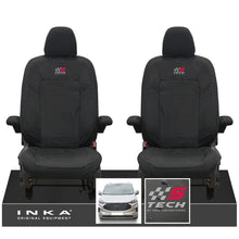Load image into Gallery viewer, The All New Ford Transit Custom INKA Front Pair Tailored Waterproof Seat Covers Set Black MY-2024 Onwards
