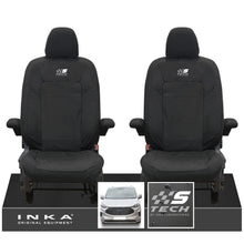 Load image into Gallery viewer, The All New Ford Transit Custom INKA Front Pair Tailored Waterproof Seat Covers Set Black MY-2024 Onwards
