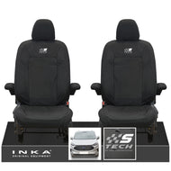 The All New Ford Transit Custom INKA Front Pair Tailored Waterproof Seat Covers Set Black MY-2024 Onwards