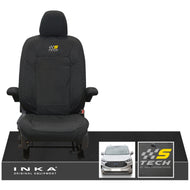 The All New Ford Transit Custom INKA Single Driver Tailored Waterproof Seat Cover Black MY-2024 Onwards