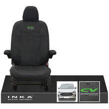 Load image into Gallery viewer, The All New Ford Transit Custom INKA Single Driver Tailored Waterproof Seat Cover Black MY-2024 Onwards
