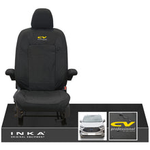 Load image into Gallery viewer, The All New Ford Transit Custom INKA Single Driver Tailored Waterproof Seat Cover Black MY-2024 Onwards
