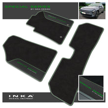 Load image into Gallery viewer, Hyundai Kona EV Car Mats (Front &amp; Rear Set) with Premium Carpet &amp; OEM Leatherette Fits MY18 Onwards
