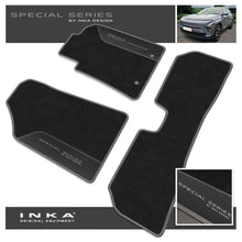 Load image into Gallery viewer, Hyundai Kona EV Car Mats (Front &amp; Rear Set) with Premium Carpet &amp; OEM Leatherette Fits MY18 Onwards
