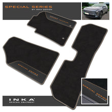 Load image into Gallery viewer, Hyundai Kona EV Car Mats (Front &amp; Rear Set) with Premium Carpet &amp; OEM Leatherette Fits MY18 Onwards
