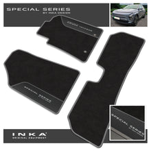 Load image into Gallery viewer, Hyundai Kona EV Car Mats (Front &amp; Rear Set) with Premium Carpet &amp; OEM Leatherette Fits MY18 Onwards
