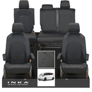 VW ID Buzz Life, Style, GTX Front & Rear Full Set INKA Tailored Waterproof Seat Covers Black MY22 onwards