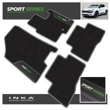 Load image into Gallery viewer, Kia Sportage Hybrid Car Mats (Front &amp; Rear Set) with Premium Carpet &amp; OEM Leatherette Fits MY 2022 Onwards
