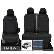 VW Crafter MK1 Front 1+2 INKA Fully Tailored Waterproof Seat Covers Black MY-06-16 [Choice of 7 Colours]