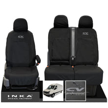Load image into Gallery viewer, VW Crafter MK1 Front 1+2 INKA Fully Tailored Waterproof Seat Covers Black MY-06-16 [Choice of 7 Colours]
