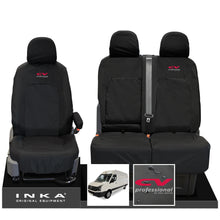 Load image into Gallery viewer, VW Crafter MK1 Front 1+2 INKA Fully Tailored Waterproof Seat Covers Black MY-06-16 [Choice of 7 Colours]
