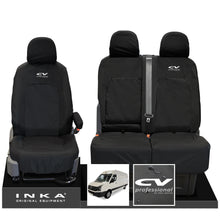 Load image into Gallery viewer, VW Crafter MK1 Front 1+2 INKA Fully Tailored Waterproof Seat Covers Black MY-06-16 [Choice of 7 Colours]
