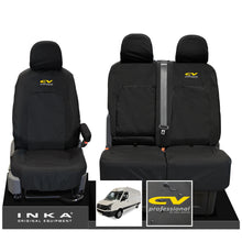 Load image into Gallery viewer, VW Crafter MK1 Front 1+2 INKA Fully Tailored Waterproof Seat Covers Black MY-06-16 [Choice of 7 Colours]
