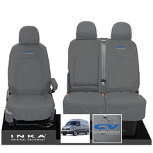 Load image into Gallery viewer, MAN TGE Panel Van INKA Front 1+2 Tailored Waterproof Seat Covers Grey MY-2017+ (Choice of 7 Colours)
