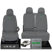 Load image into Gallery viewer, VW Crafter MK1 Front 1+2 INKA Fully Tailored Waterproof Seat Covers Grey MY-06-16 [Choice of 7 Colours]
