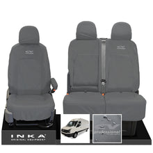 Load image into Gallery viewer, VW Crafter MK1 Front 1+2 INKA Fully Tailored Waterproof Seat Covers Grey MY-06-16 [Choice of 7 Colours]
