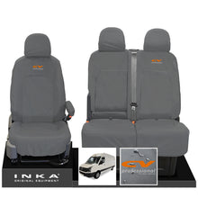 Load image into Gallery viewer, VW Crafter MK1 Front 1+2 INKA Fully Tailored Waterproof Seat Covers Grey MY-06-16 [Choice of 7 Colours]
