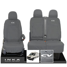 Load image into Gallery viewer, VW Crafter MK1 Front 1+2 INKA Fully Tailored Waterproof Seat Covers Grey MY-06-16 [Choice of 7 Colours]
