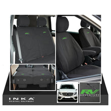 Load image into Gallery viewer, Mercedes Benz Marco Polo V-Class W447 INKA Full Set Front &amp; Rear Tailored Waterproof Seat Covers Black MY-2014 Onwards
