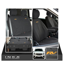 Load image into Gallery viewer, Mercedes Benz Marco Polo V-Class W447 INKA Full Set Front &amp; Rear Tailored Waterproof Seat Covers Black MY-2014 Onwards

