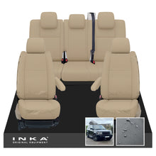 Load image into Gallery viewer, Range Rover SPORT L320 MK1 Front &amp; Rear Set with Center Armrest Tailored Waterproof Seat Covers Almond MY05-13
