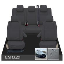 Load image into Gallery viewer, Range Rover SPORT L320 MK1 Front &amp; Rear Set with Center Armrest Tailored Waterproof Seat Covers Black MY05-13
