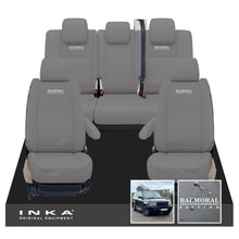 Load image into Gallery viewer, Range Rover SPORT L320 MK1 Front &amp; Rear Set with Center Armrest Tailored Waterproof Seat Covers Grey MY05-13 With Balmoral Edition Embroidery
