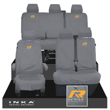Load image into Gallery viewer, VW Transporter T6.1, T6, T5.1 Front 1+2 &amp; Rear Triple Tailored Waterproof Seat Covers Grey MY 10-24
