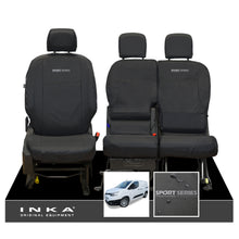 Load image into Gallery viewer, Toyota Proace City INKA Front Set 1+2 Tailored Waterproof Seat Covers Black MY-2019 Onwards - Sport-Series Embroidery
