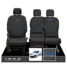 Load image into Gallery viewer, Toyota Proace City INKA Front Set 1+2 Tailored Waterproof Seat Covers Black MY-2019 Onwards - CV Professional Embroidery

