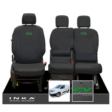Load image into Gallery viewer, Toyota Proace City INKA Front Set 1+2 Tailored Waterproof Seat Covers Black MY-2019 Onwards - CV Professional Embroidery
