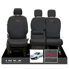 Load image into Gallery viewer, Toyota Proace City INKA Front Set 1+2 Tailored Waterproof Seat Covers Black MY-2019 Onwards - CV Professional Embroidery
